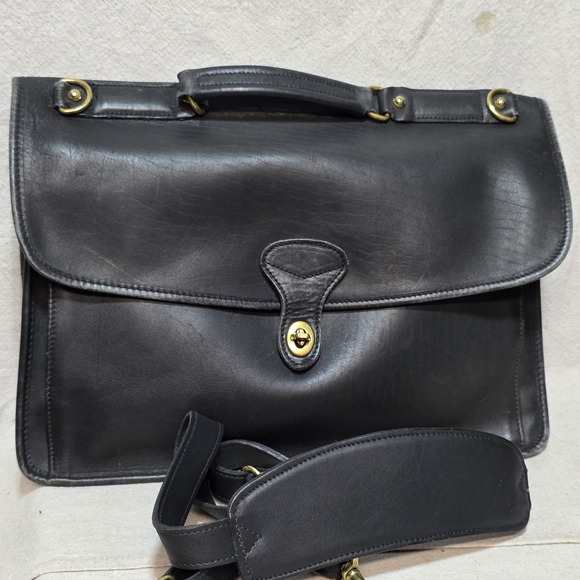 Jack Georges leather briefcase shoulder tote bag. - Picture 1 of 15